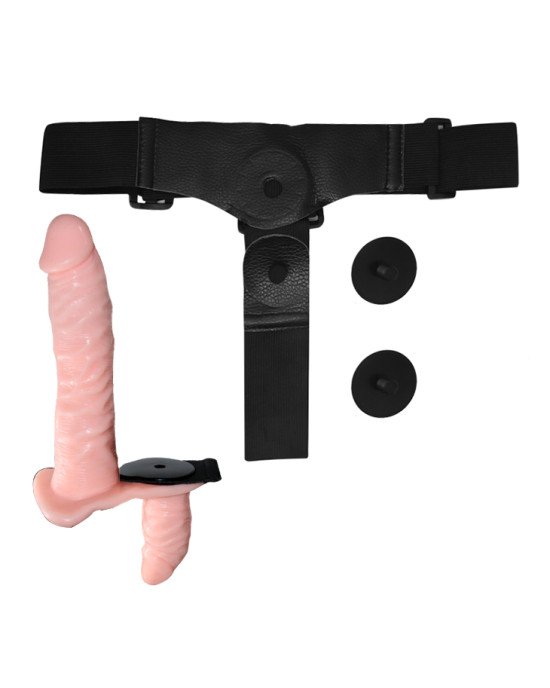 Жіночий страпон - Ultra Passionate Harness Doble Heads Flesh Vibrating Жіночий страпон - Ultra Passionate Harness Doble Heads Flesh Vibrating