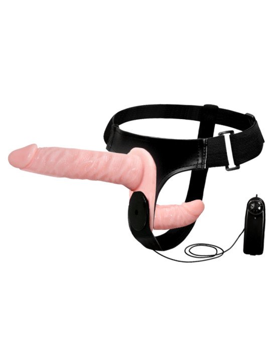 Жіночий страпон - Ultra Passionate Harness Doble Heads Flesh Vibrating Жіночий страпон - Ultra Passionate Harness Doble Heads Flesh Vibrating