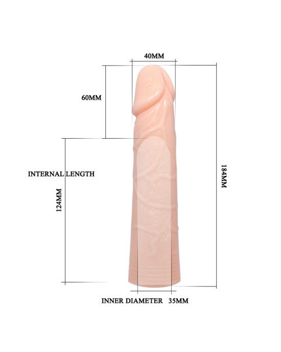Насадка на член - Silicon Sleeve Enlarger, Flesh 1 Насадка на член - Silicon Sleeve Enlarger, Flesh 1