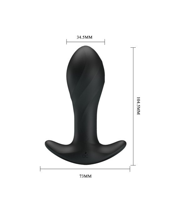 Анальна пробка - Pretty Love Anal Plug Massager Black Анальна пробка - Pretty Love Anal Plug Massager Black