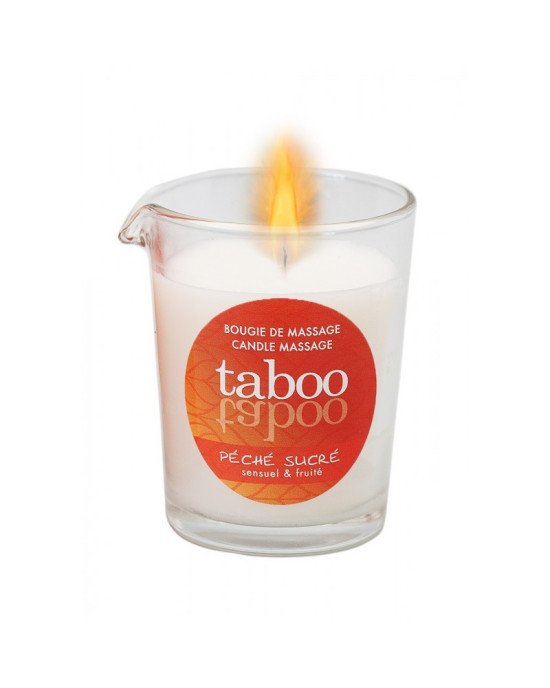 Масажна свічка - TABOO Peche Sucre, 60 г