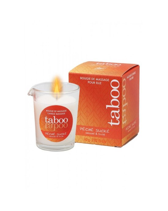Масажна свічка - TABOO Peche Sucre, 60 г