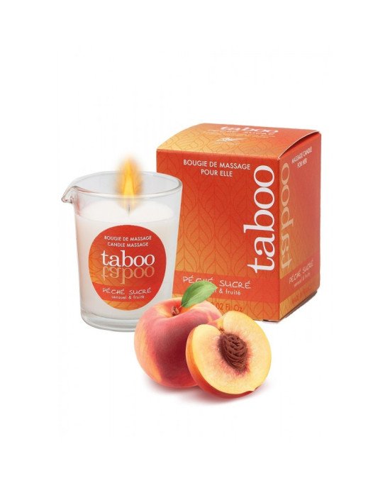 Масажна свічка - TABOO Peche Sucre, 60 г