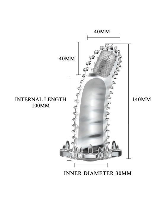 Насадка на член - Brave Man Vibrating Penis Sleeve Clear Насадка на член - Brave Man Vibrating Penis Sleeve Clear