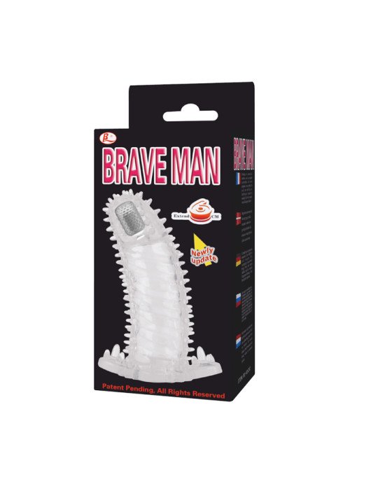 Насадка на член - Brave Man Vibrating Penis Sleeve Clear Насадка на член - Brave Man Vibrating Penis Sleeve Clear