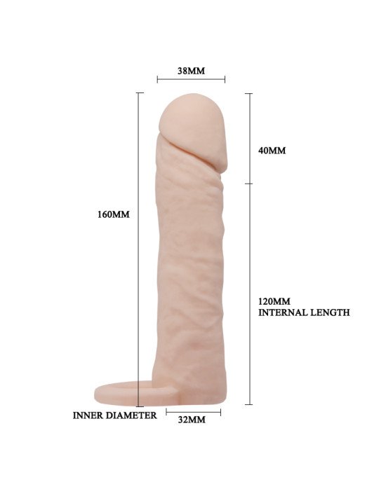Насадка на член - Pretty Love Penis Sleeve Medium Flesh Насадка на член - Pretty Love Penis Sleeve Medium Flesh