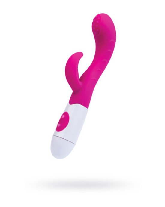 Вібратор з кліторальним стимулятором Toyfa A-Toys Nessy, силікон, рожевий, 20 см Вібратор з кліторальним стимулятором Toyfa A-Toys Nessy, силікон, рожевий, 20 см