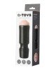 Мастурбатор Toyfa A-Toys чорний / тілесний, рот, 24 см, 7,6 см
