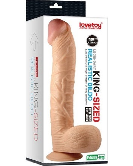 Фалоімітатор - King-Sized Realistic Dildo 12 Фалоімітатор - King-Sized Realistic Dildo 12