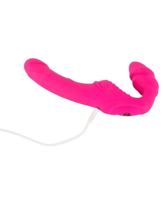 Жіночий страпон - Vibrating Strapless Strap-On Pink Жіночий страпон - Vibrating Strapless Strap-On Pink