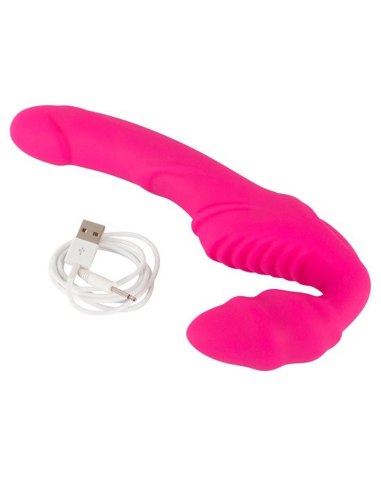 Жіночий страпон - Vibrating Strapless Strap-On Pink Жіночий страпон - Vibrating Strapless Strap-On Pink