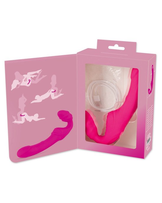 Жіночий страпон - Vibrating Strapless Strap-On Pink Жіночий страпон - Vibrating Strapless Strap-On Pink