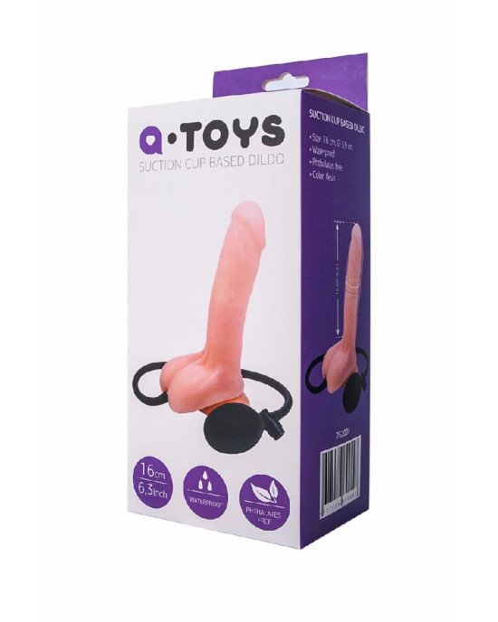 Реалістичний фалоімітатор Toyfa A-Toys, PVC, тілесний Реалістичний фалоімітатор Toyfa A-Toys, PVC, тілесний