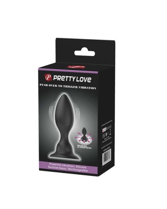 Анальна пробка - Pretty Love Push Over To Trigger Vibration Black Анальна пробка - Pretty Love Push Over To Trigger Vibration Black