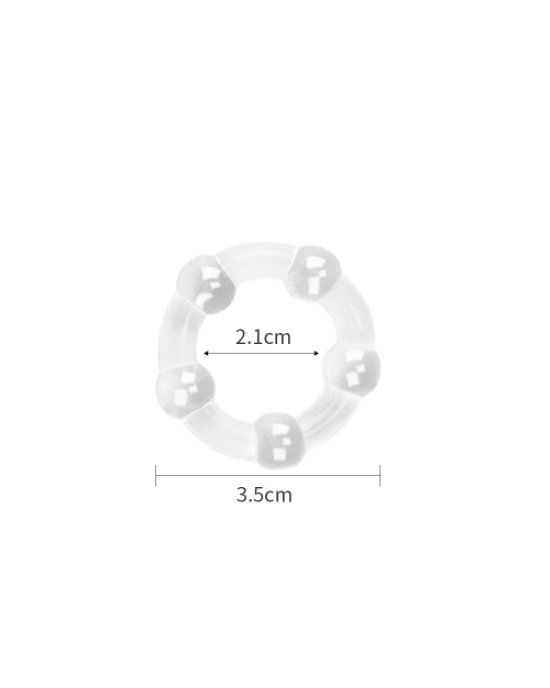 Ерекційні кільця - Power Plus Triple Beaded Ring Set Clear Ерекційні кільця - Power Plus Triple Beaded Ring Set Clear