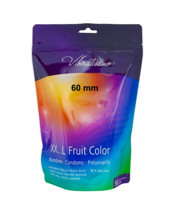 Презервативи - Vibratissimo XX ... L Fruit Color, 60 мм, 50 шт.