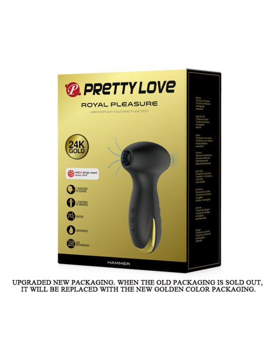 Кліторальний стимулятор - Pretty Love Royal Pleasure Hammer Black Кліторальний стимулятор - Pretty Love Royal Pleasure Hammer Black