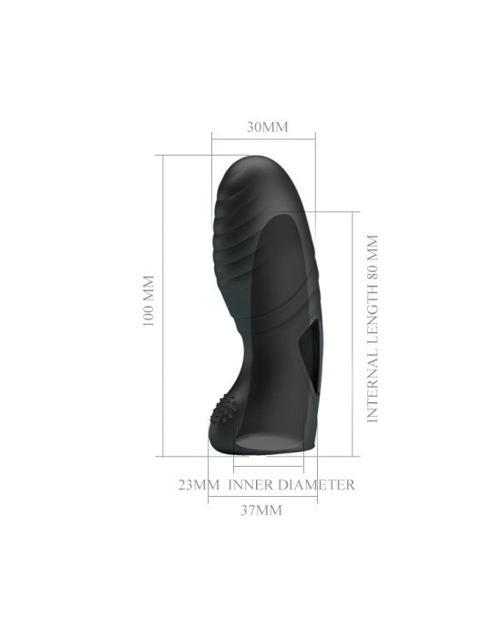 Насадка на палець - Pretty Love Alan Finger Vibrator Black Насадка на палець - Pretty Love Alan Finger Vibrator Black