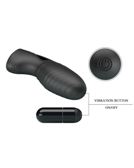 Насадка на палець - Pretty Love Alan Finger Vibrator Black Насадка на палець - Pretty Love Alan Finger Vibrator Black