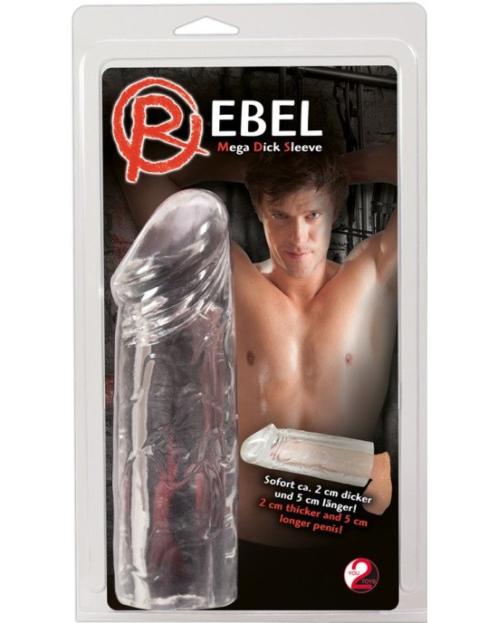 Насадка на член - Rebel Mega Dick Sleeve Насадка на член - Rebel Mega Dick Sleeve
