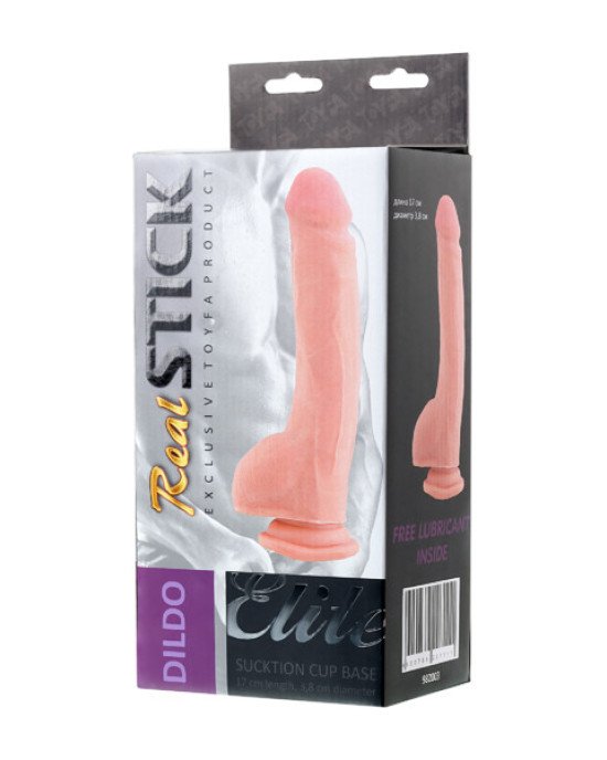 Фалоімітатор на присоску Toyfa RealStick Elite Dildo, TPR, тілесний, 24 см Фалоімітатор на присоску Toyfa RealStick Elite Dildo, TPR, тілесний, 24 см