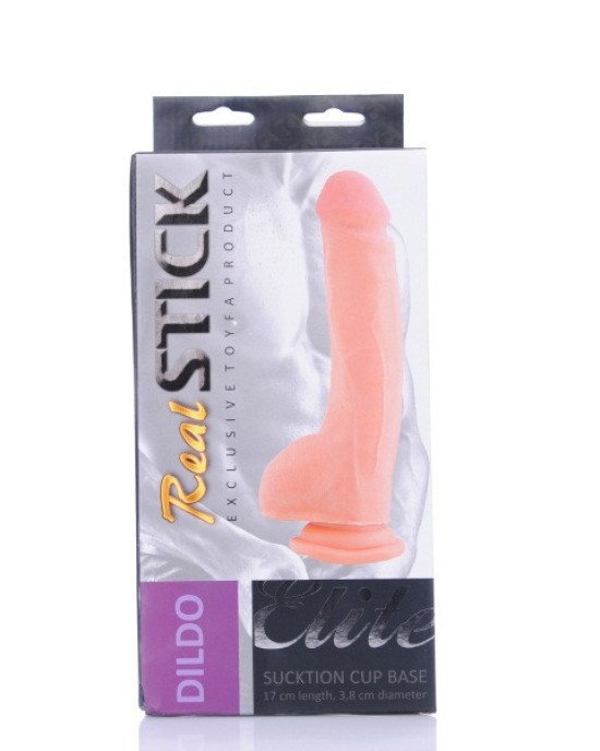 Фалоімітатор на присоску Toyfa RealStick Elite Dildo, TPR, тілесний, 24 см Фалоімітатор на присоску Toyfa RealStick Elite Dildo, TPR, тілесний, 24 см