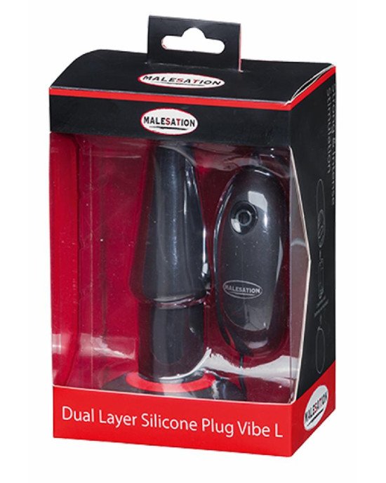 Анальна пробка - MALESATION Dual Layer Silicone Plug Vibe L Анальна пробка - MALESATION Dual Layer Silicone Plug Vibe L