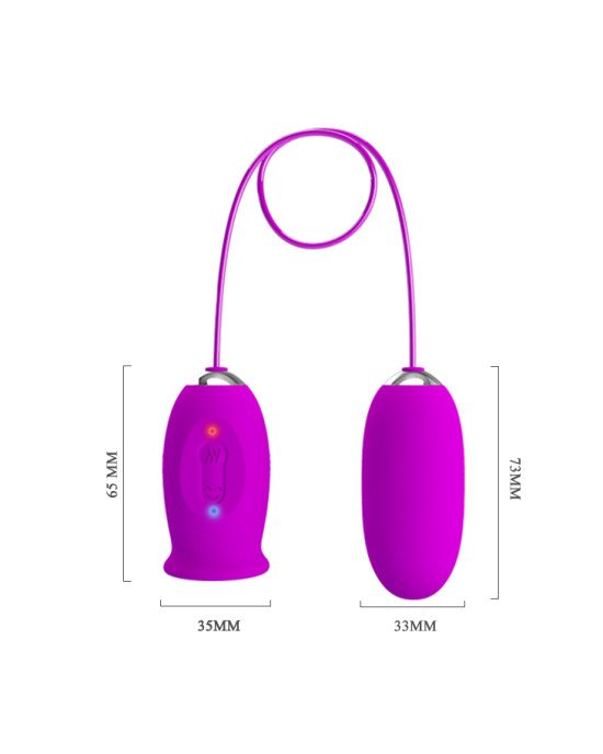 Кліторальний стимулятор з віброяйцем - Pretty Love Daisy Licking Vibrator Purple Кліторальний стимулятор з віброяйцем - Pretty Love Daisy Licking Vibrator Purple