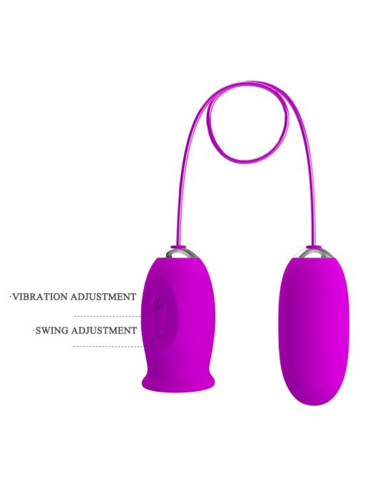 Кліторальний стимулятор з віброяйцем - Pretty Love Daisy Licking Vibrator Purple Кліторальний стимулятор з віброяйцем - Pretty Love Daisy Licking Vibrator Purple