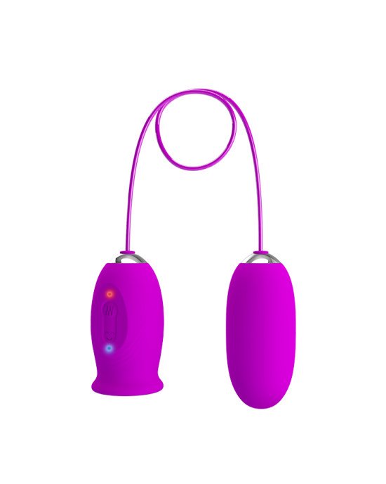 Кліторальний стимулятор з віброяйцем - Pretty Love Daisy Licking Vibrator Purple Кліторальний стимулятор з віброяйцем - Pretty Love Daisy Licking Vibrator Purple