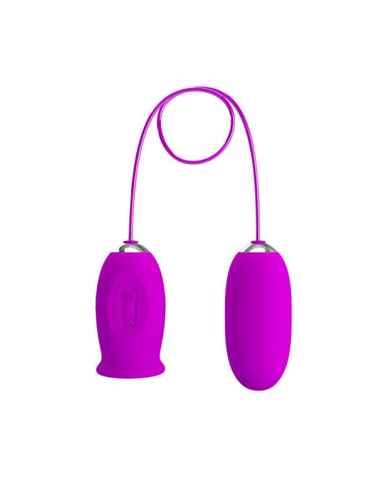 Кліторальний стимулятор з віброяйцем - Pretty Love Daisy Licking Vibrator Purple Кліторальний стимулятор з віброяйцем - Pretty Love Daisy Licking Vibrator Purple