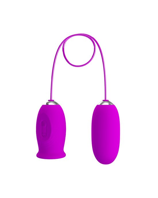 Кліторальний стимулятор з віброяйцем - Pretty Love Daisy Licking Vibrator Purple Кліторальний стимулятор з віброяйцем - Pretty Love Daisy Licking Vibrator Purple