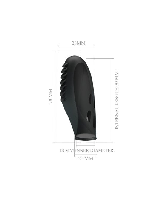 Насадка на палець - Pretty Love Gilo Finger Vibrator Black Насадка на палець - Pretty Love Gilo Finger Vibrator Black