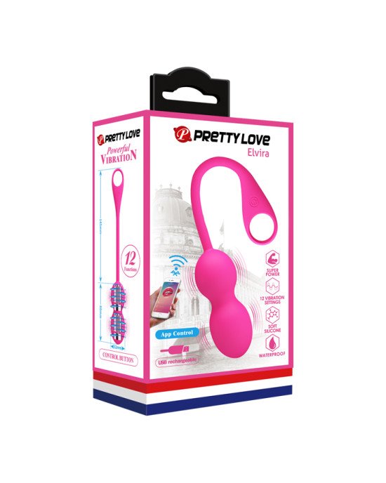 Віброкульки - Pretty Love Elvira Phone Control Vibro Balls Pink