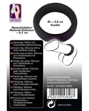 Ерекційне кільце - Black Velvets Cock Ring, 3.8 см