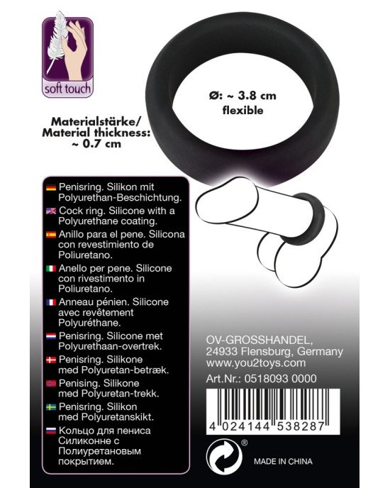 Ерекційне кільце - Black Velvets Cock Ring, 3.8 см Ерекційне кільце - Black Velvets Cock Ring, 3.8 см