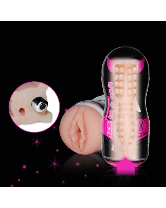 Мастурбатор - Sex In A Can Vagina Lotus Tunnel Vibrating Мастурбатор - Sex In A Can Vagina Lotus Tunnel Vibrating
