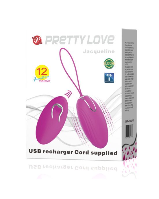 Віброяйце - Pretty Love Jacqueline Vibrating Egg Purple Віброяйце - Pretty Love Jacqueline Vibrating Egg Purple