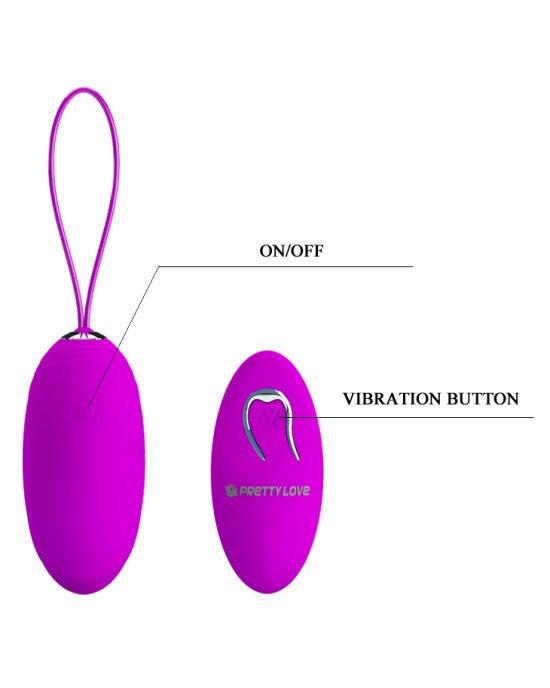 Віброяйце - Pretty Love Jacqueline Vibrating Egg Purple Віброяйце - Pretty Love Jacqueline Vibrating Egg Purple