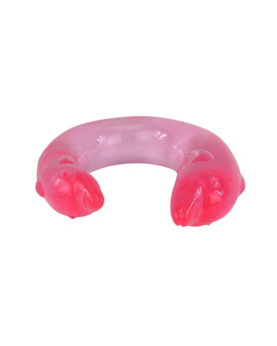 Двосторонній фалоімітатор - Double Dolphin Pink Двосторонній фалоімітатор - Double Dolphin Pink