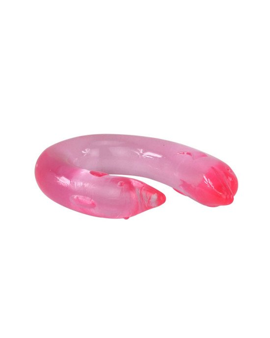 Двосторонній фалоімітатор - Double Dolphin Pink Двосторонній фалоімітатор - Double Dolphin Pink