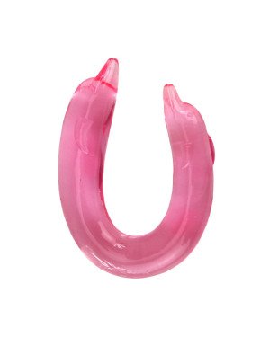 Двосторонній фалоімітатор - Double Dolphin Pink Двосторонній фалоімітатор - Double Dolphin Pink