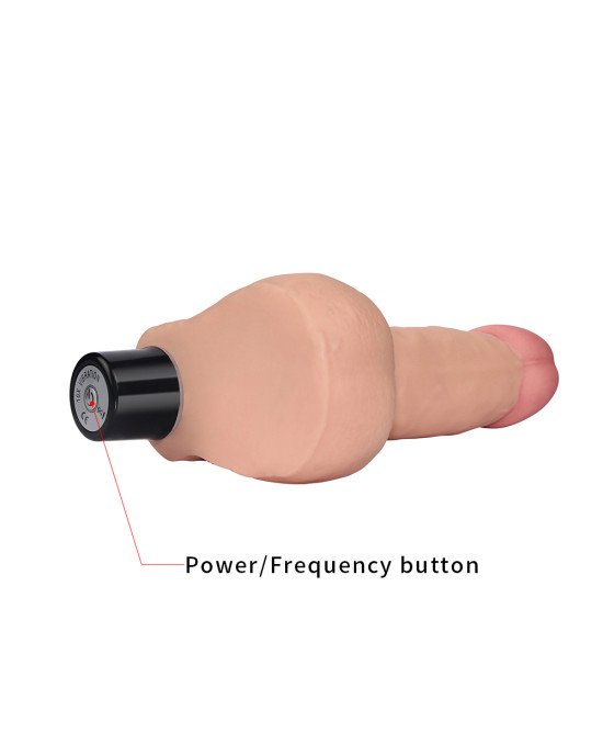 Реалістичний вібратор - Real Softee Vibrator With Balls 8
