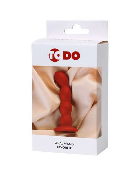Анальний фалоімітатор ToDo By Toyfa Favorite, силікон, червоний, 13 см, ø 2,8 см Анальний фалоімітатор ToDo By Toyfa Favorite, силікон, червоний, 13 см, ø 2,8 см