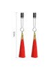 Затискачі для сосків - Bondage Fetish Glamor Tassel Nipple Clamp Red Затискачі для сосків - Bondage Fetish Glamor Tassel Nipple Clamp Red