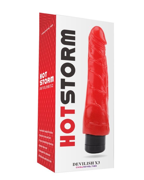 Реалістичний вібратор - Hot Storm Devilish X3 Реалістичний вібратор - Hot Storm Devilish X3