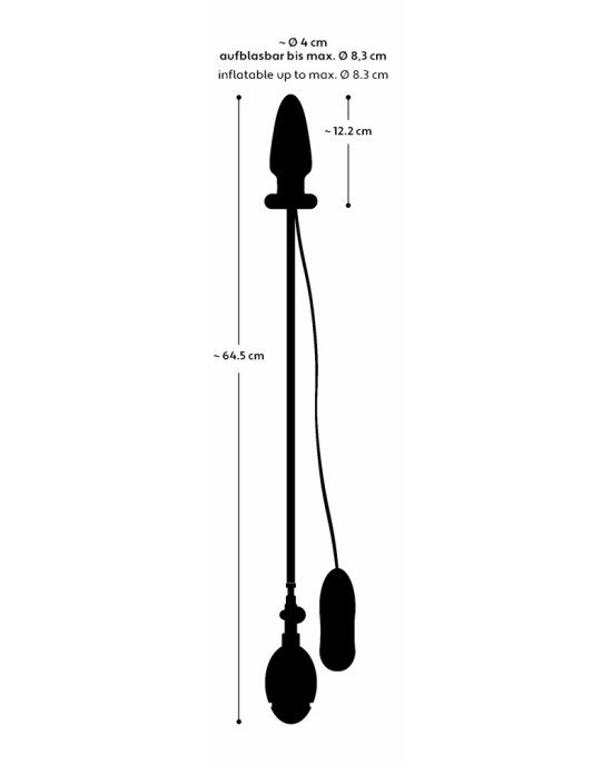 Анальна пробка - Inflatable + Vibrating Butt Plug Анальна пробка - Inflatable + Vibrating Butt Plug