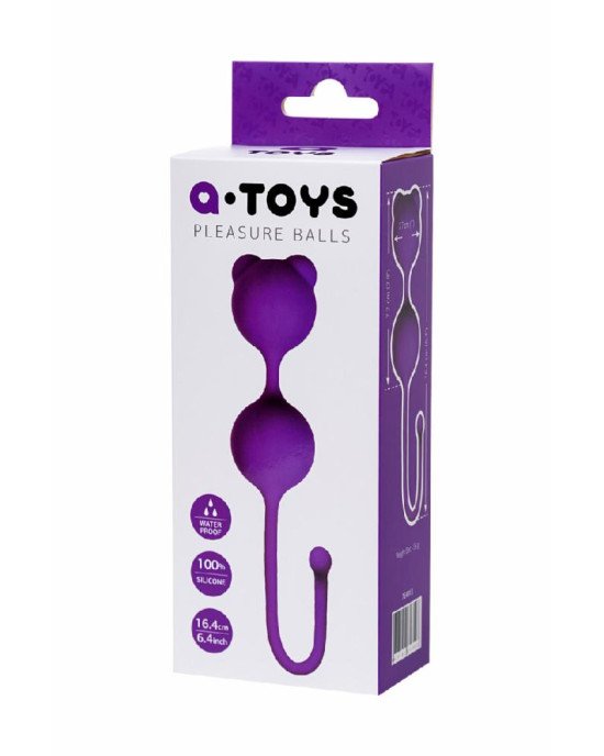Вагінальні кульки A-Toys By Toyfa, силікон, фіолетові, ø 2,7 см Вагінальні кульки A-Toys By Toyfa, силікон, фіолетові, ø 2,7 см