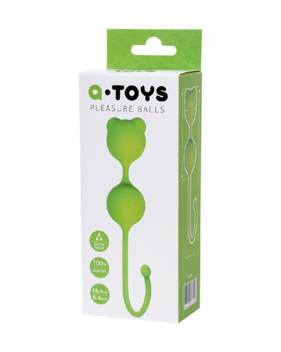 Вагінальні кульки A-Toys By Toyfa, силікон, зелений, ø 2,7 см Вагінальні кульки A-Toys By Toyfa, силікон, зелений, ø 2,7 см