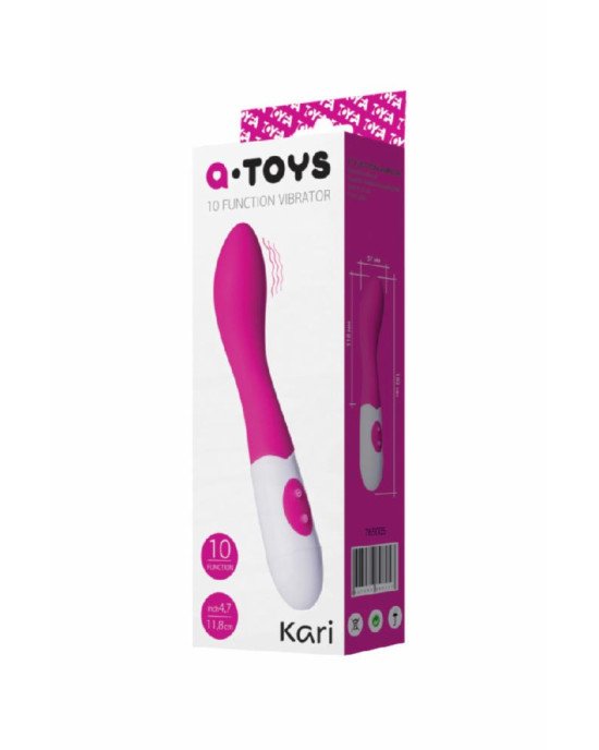 Стимулятор точки G Toyfa A-Toys Kari, силікон, рожевий, 19,2 см